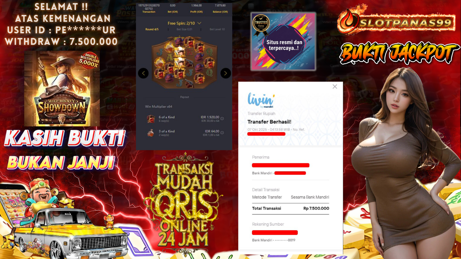 SLOTPANAS99 JACKPOT SLOT WILD BOUNTY SHOWDOWN